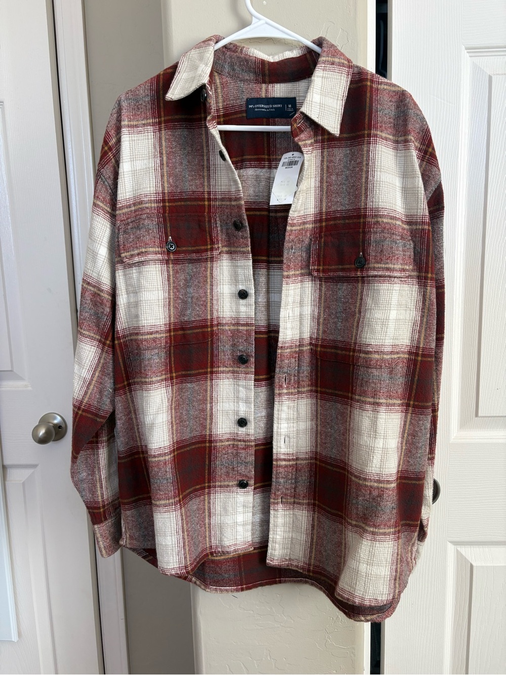 NWT Abercrombie Mens 90s Oversized Shirt Flannel